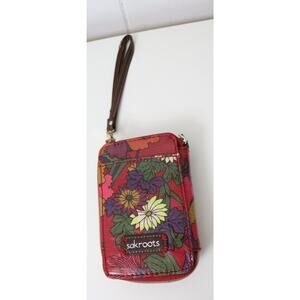 Sakroots Wallet Purse Wristlet Womens Cellphone Zipper Flower (18)
